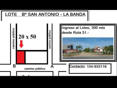 Terrenos Venta Santiago Del Estero Lote 20x50 b San Antonio la banda