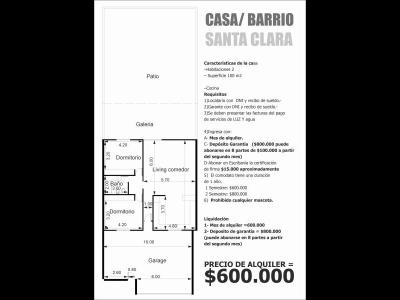 Casas Alquiler Santiago Del Estero Dueño alquila casa en Barrio Santa Clara