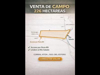 Campos Fincas Chacras Venta Santiago Del Estero Vendo campo 226 hect�reas (Suncho corral)